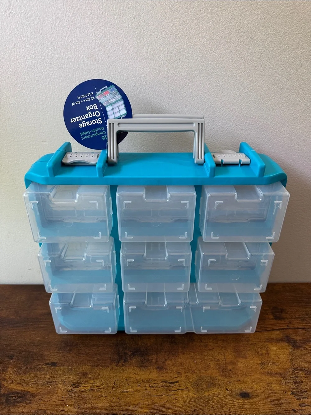Modular 9-Drawer Plastic Storage Organizer - Turquoise